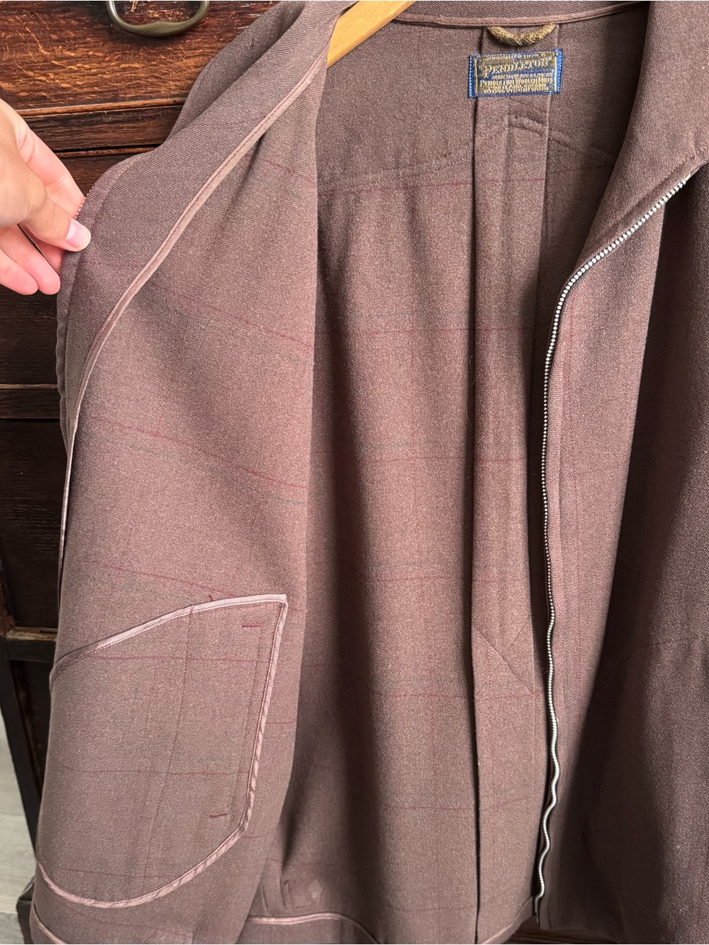 Pendleton Brown Zip-Front Jacket - Picture 5 of 5
